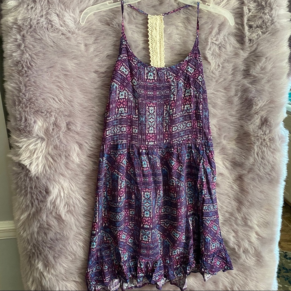 Purple Pink rose dress size medium